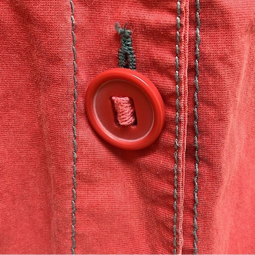 Cotton Ginny button up Jacket, Cotton/spandex, red, size M - Picture 10 of 16